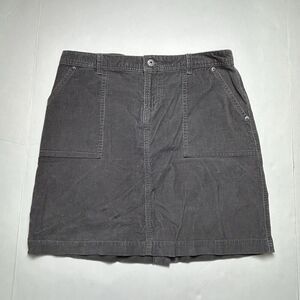 North Face Corduroy Skirt Womens Medium Gray Above Knee Casual Hiking